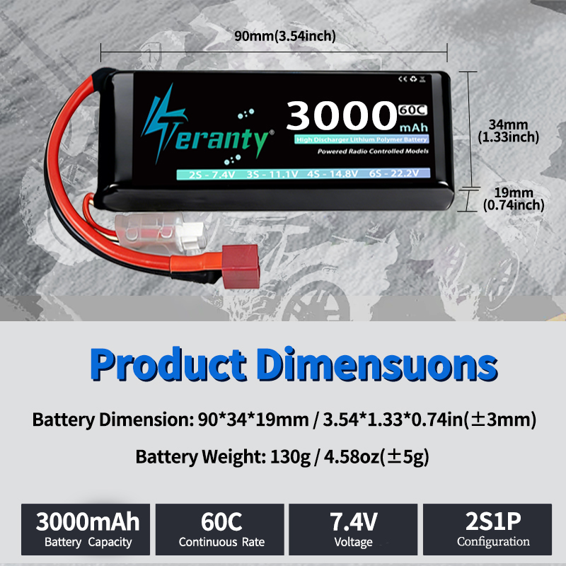 TERANTY 2S 3000mAh Lipo Batter - Rc Hobby Airplanes recensione e prezzo