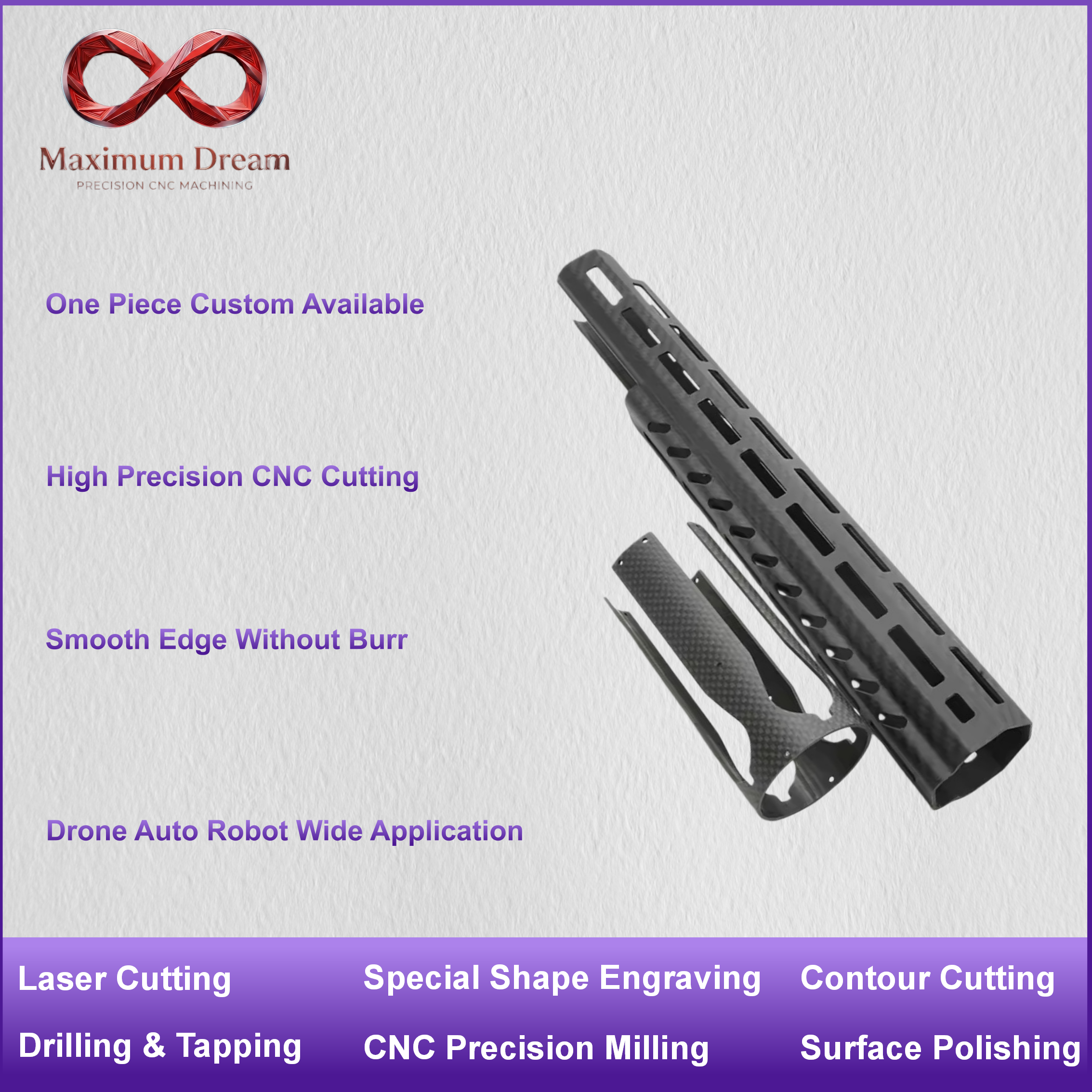 Custom CNC Carbon Fiber Tube D - Rc Hobby Youtube recensione e prezzo