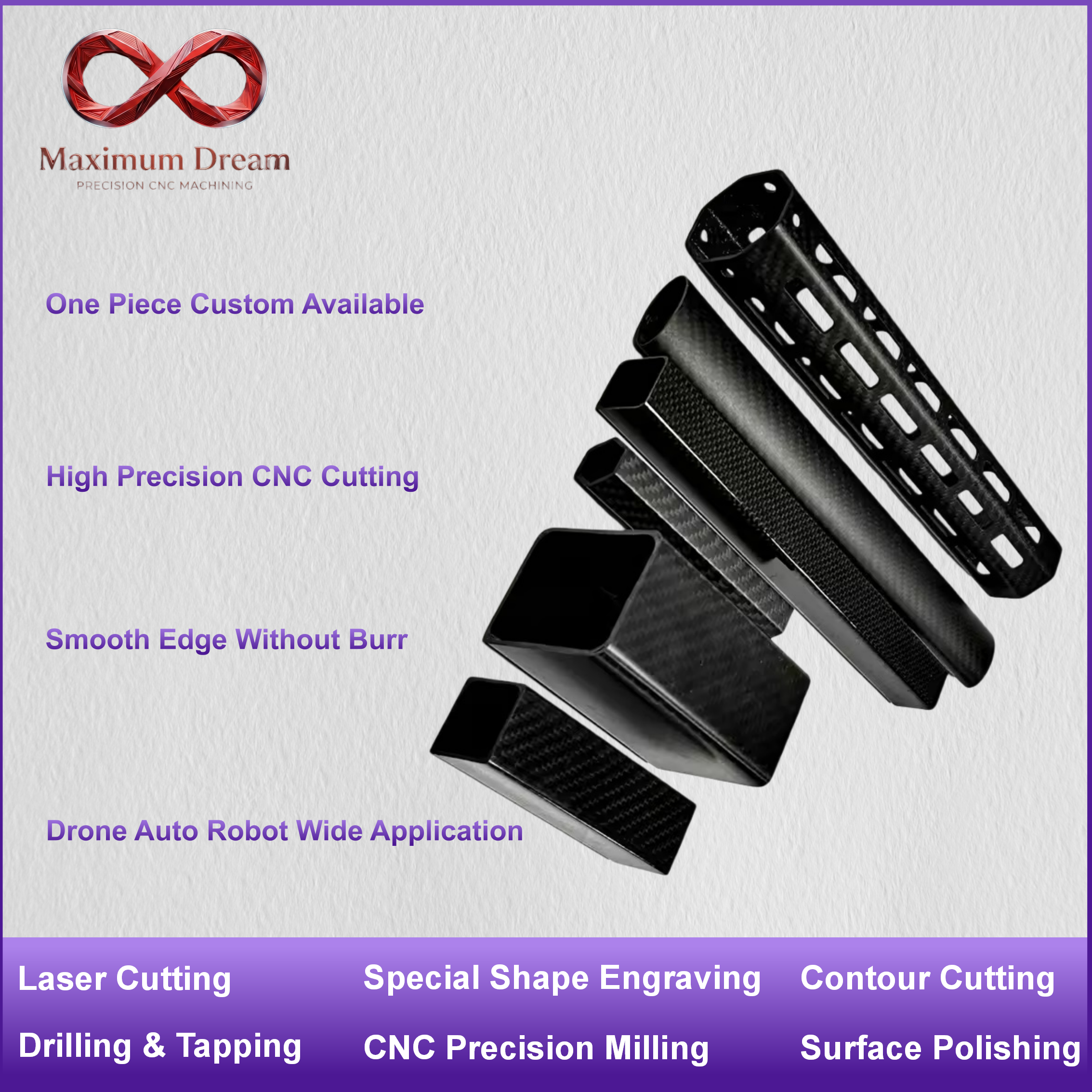 Custom CNC Carbon Fiber Tube D - Rc Hobby Youtube recensione e prezzo