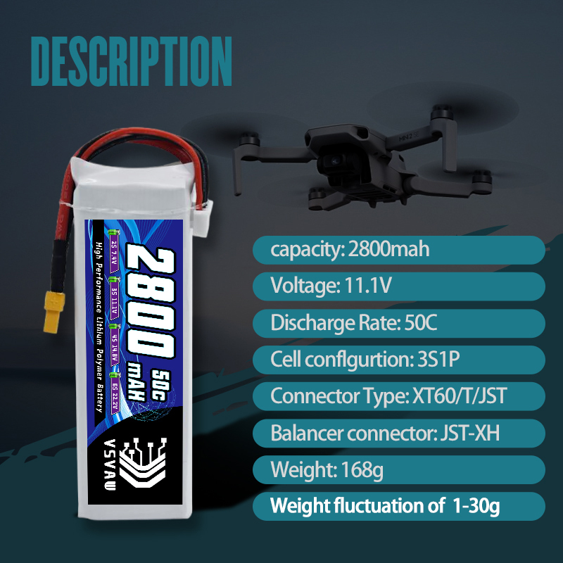 VSVAW 3S 2800mAh Lipo Battery  - Rc Hobby Airplanes recensione e prezzo